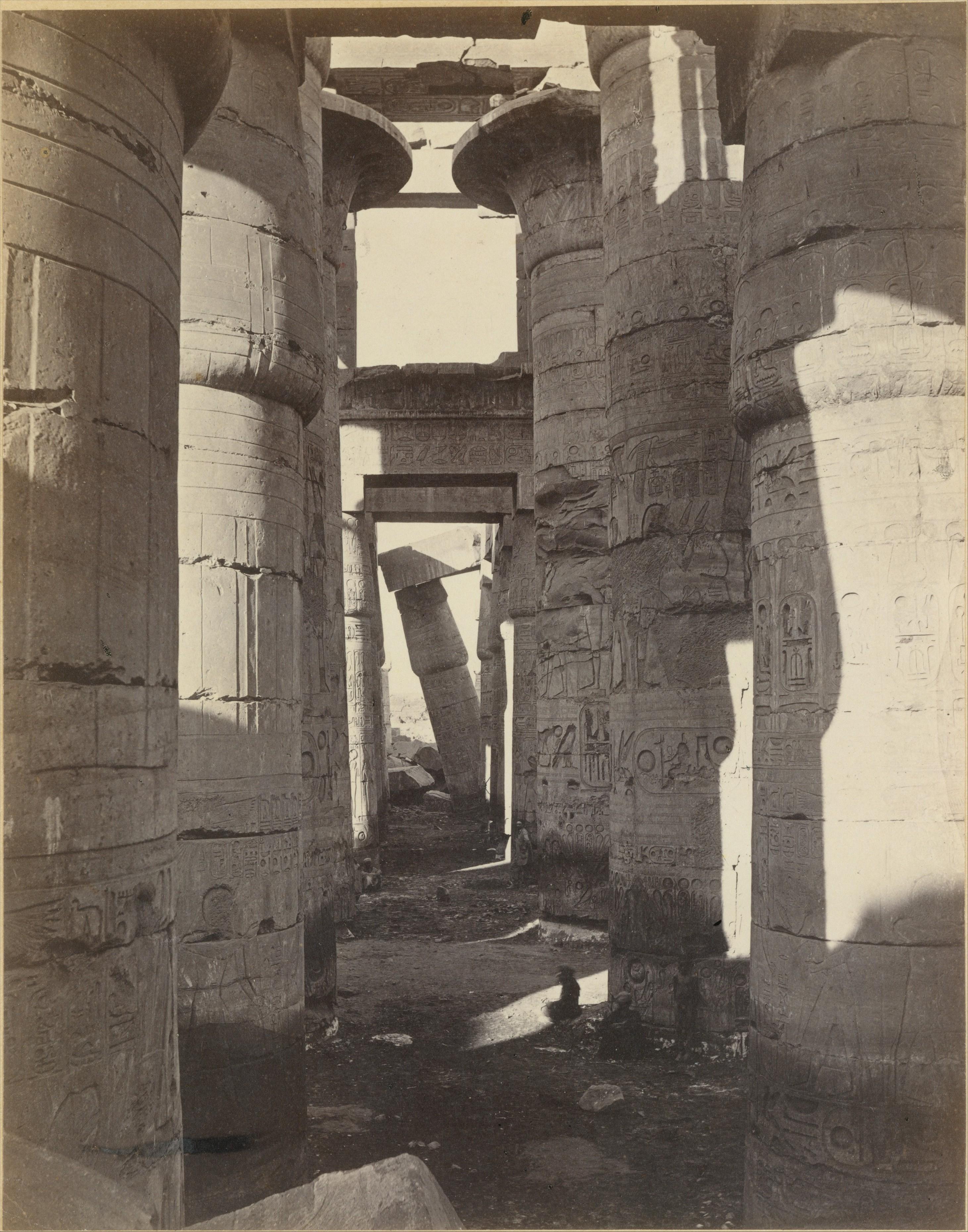 Upper Egypt, Hypostyle Hall at Karnak — Adolphe Braun