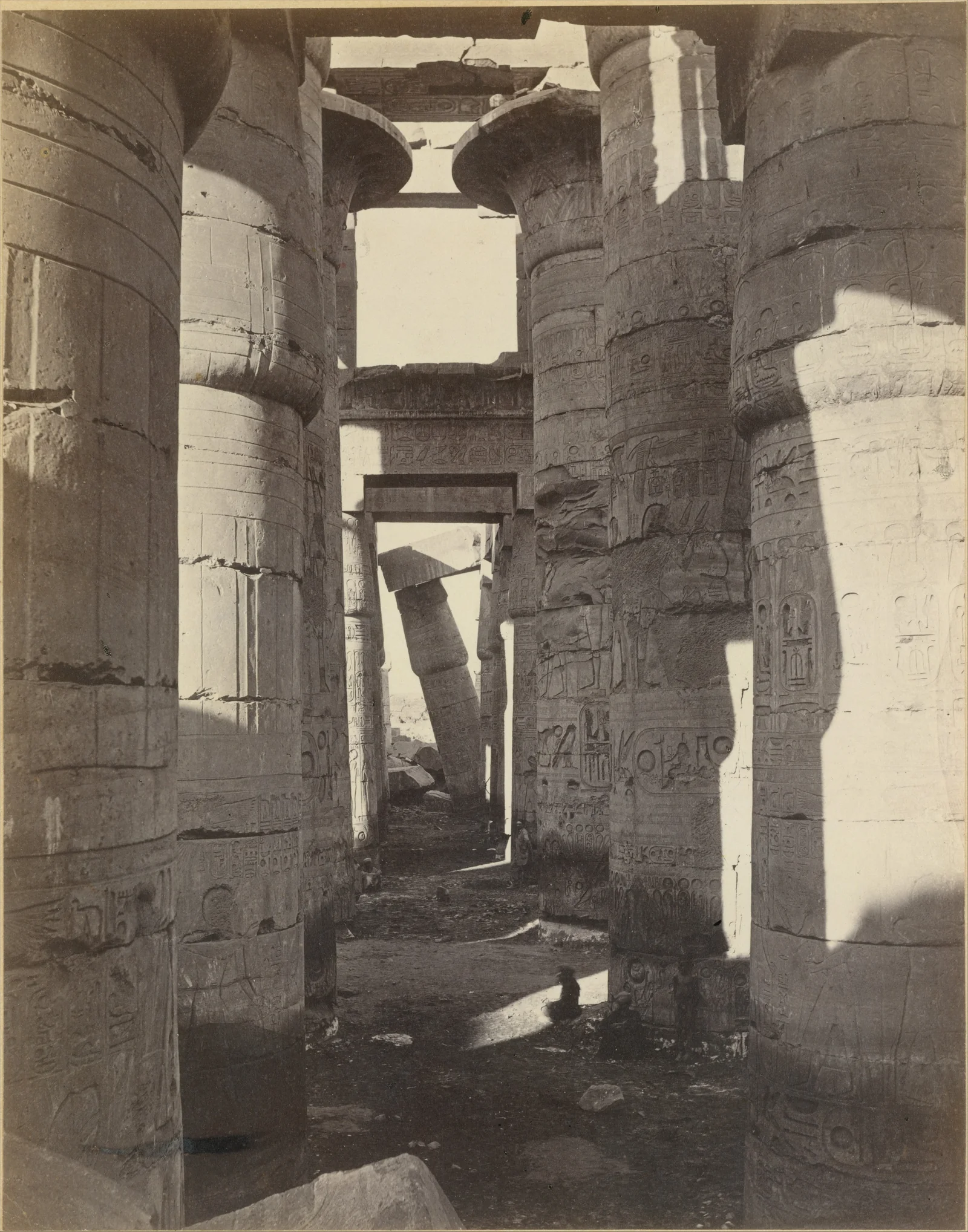 Haute-Égypte, salle hypostyle à Karnak — Adolphe Braun