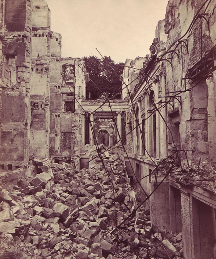 Paris 1871 — Ruines du château de Saint-Cloud — Adolphe Braun