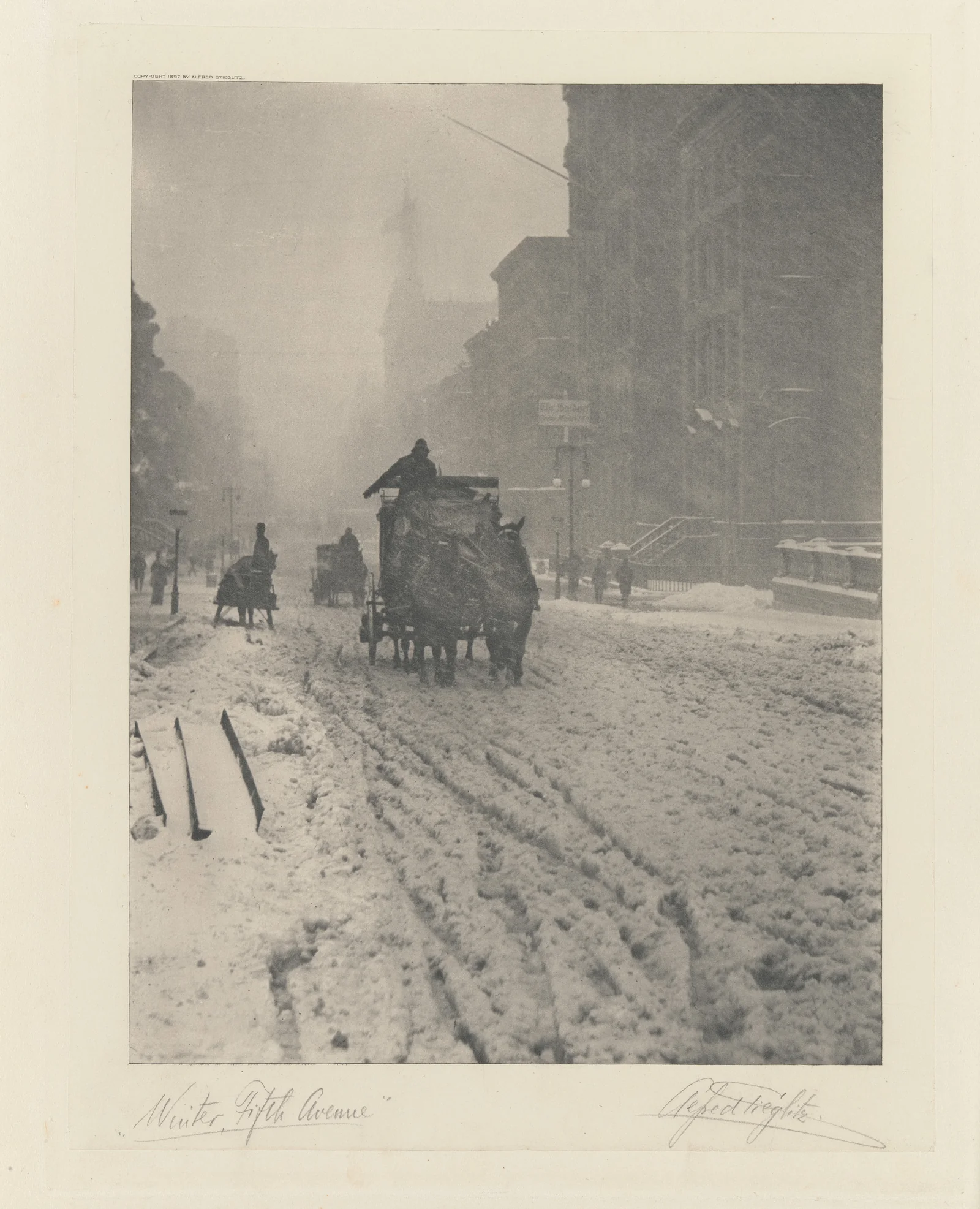 Winter, Fifth Avenue — Alfred Stieglitz