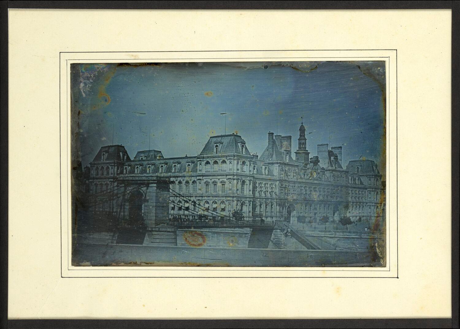L'Hôtel de Ville de Paris et le Pont d'Arcole — Alphonse Poitevin