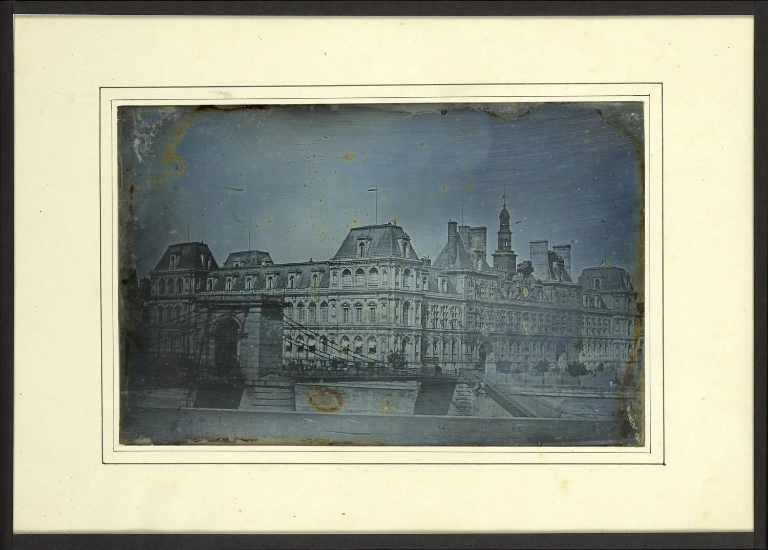 L'Hôtel de Ville de Paris et le Pont d'Arcole — Alphonse Poitevin