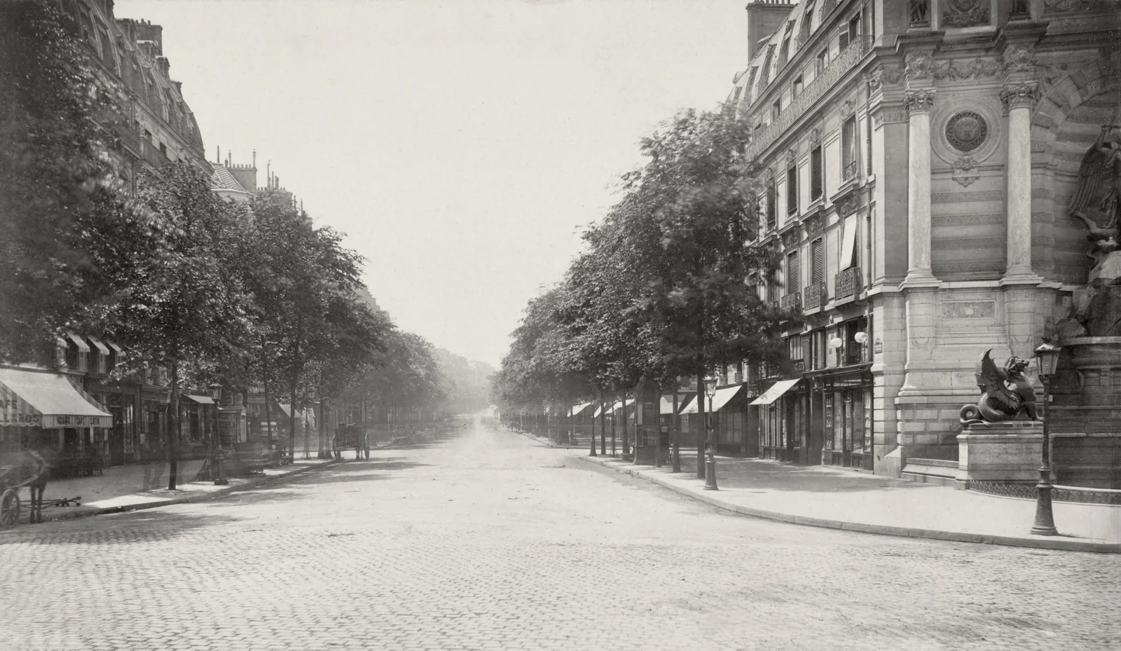 Boulevard Saint-Michel, from Fontaine Saint-Michel — Charles Marville