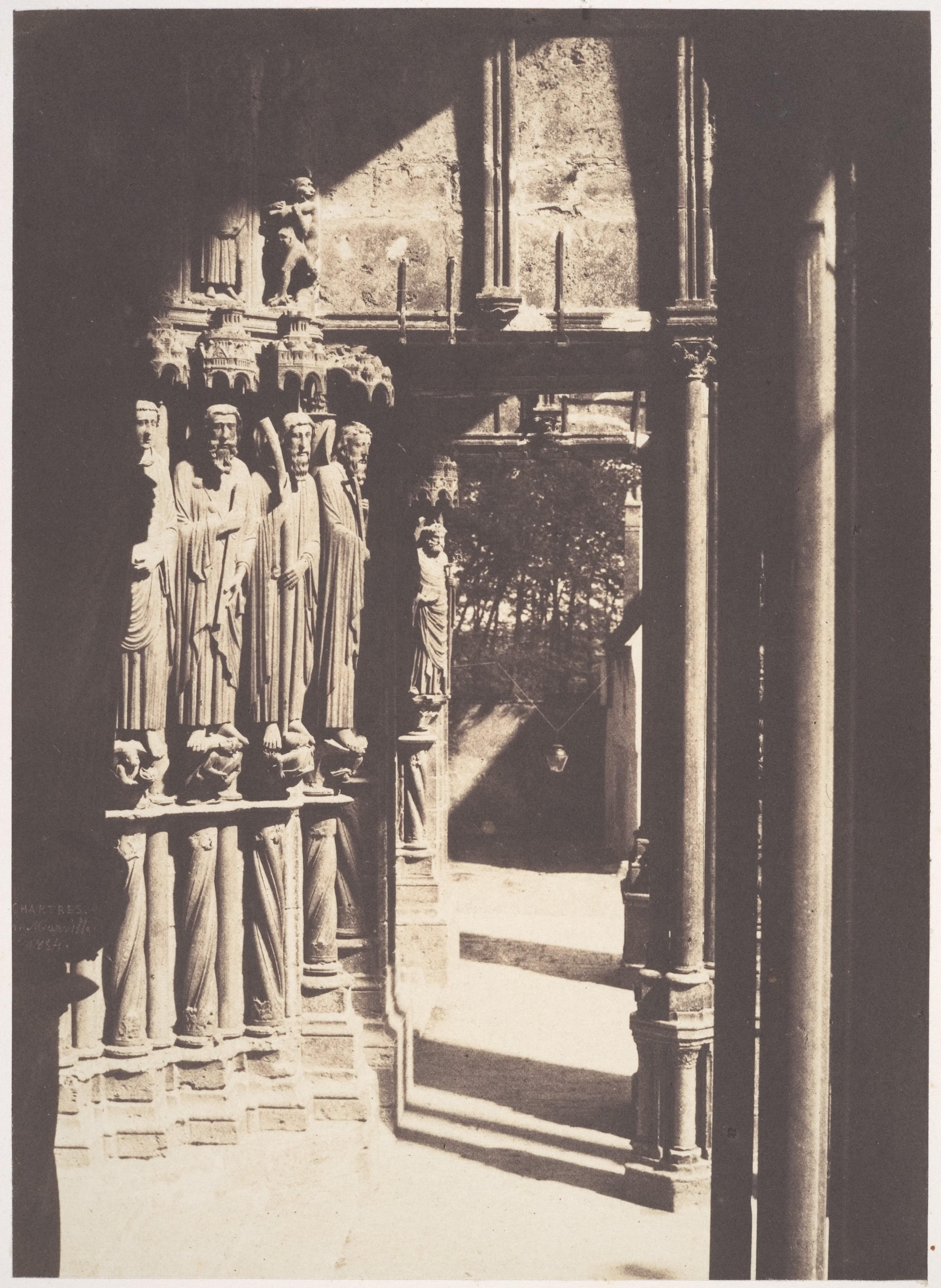 Portail sud, cathédrale de Chartres — Charles Marville