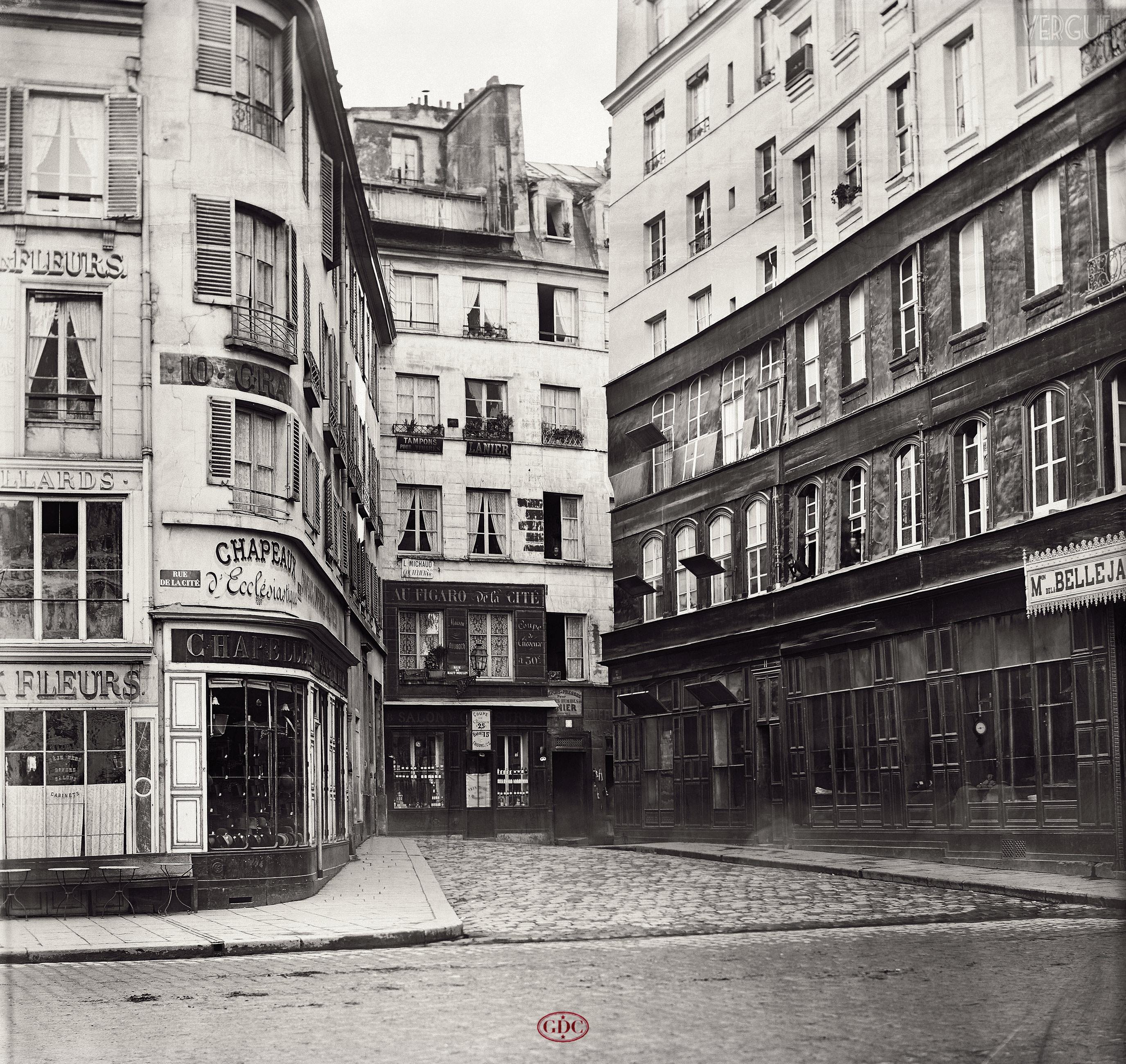 Rue du Haut-Moulin, from the Flower Market — Charles Marville