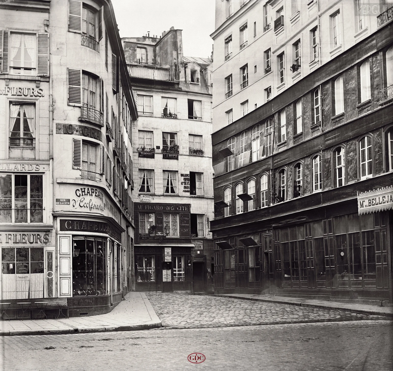 Rue du Haut-Moulin, from the Flower Market — Charles Marville