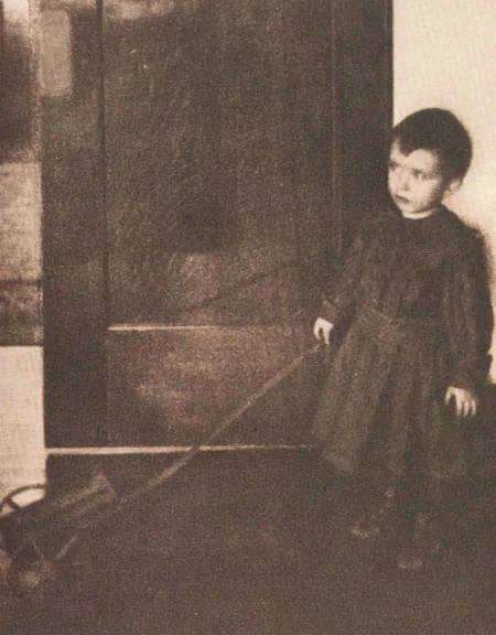 Boy with Wagon — Clarence H. White