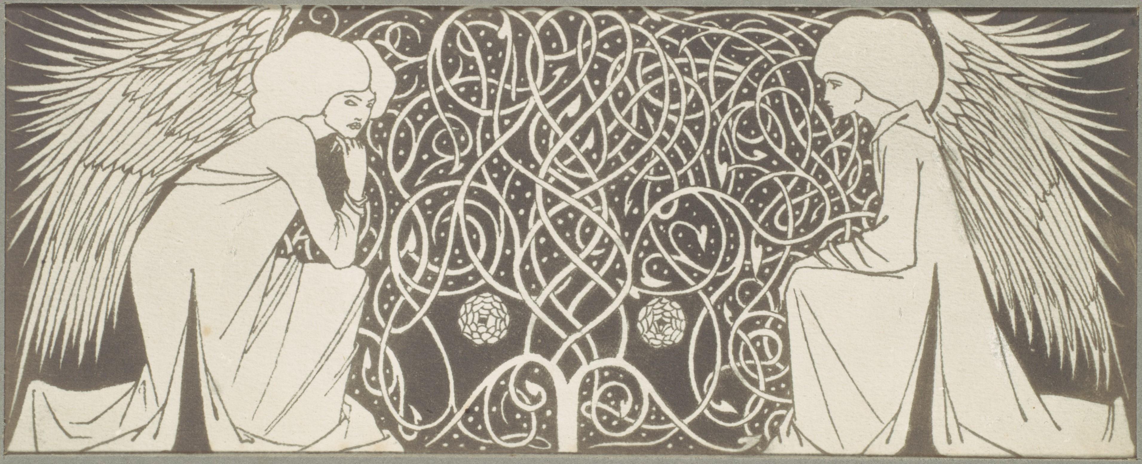 Anges et entrelacs (détail de cathédrale) — Frederick H. Evans