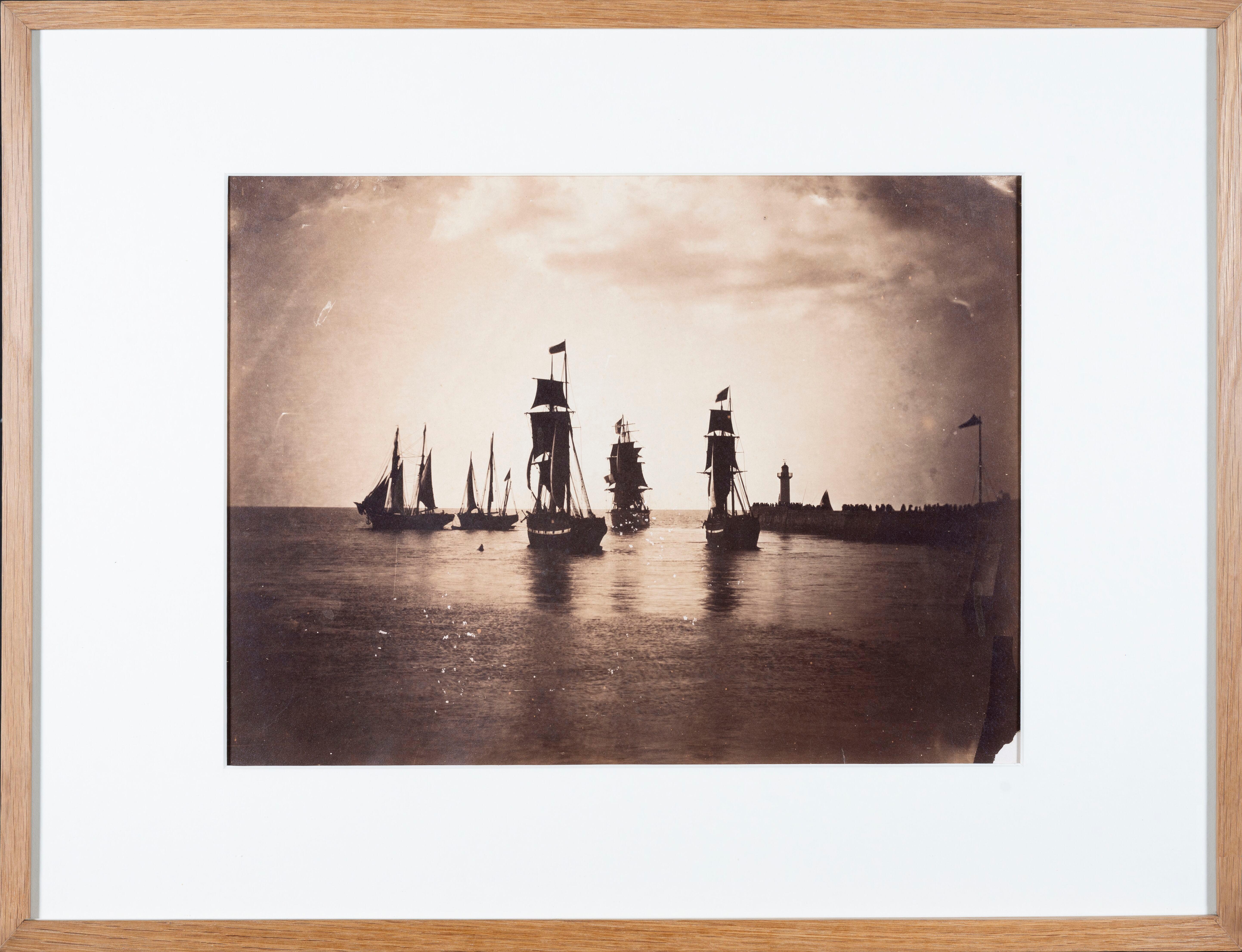 Bateaux quittant le port du Havre — Gustave Le Gray