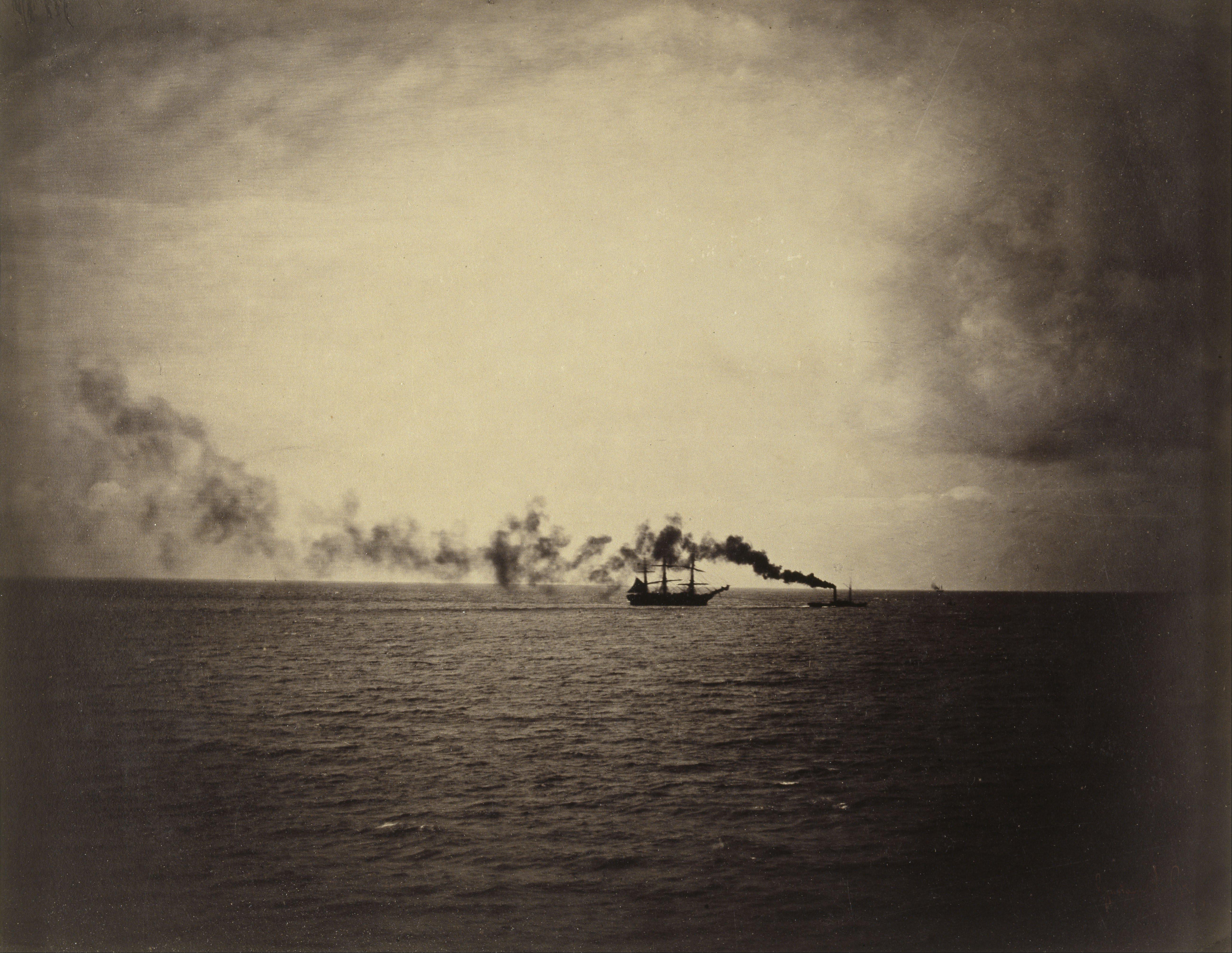 Vapeur en mer — Gustave Le Gray